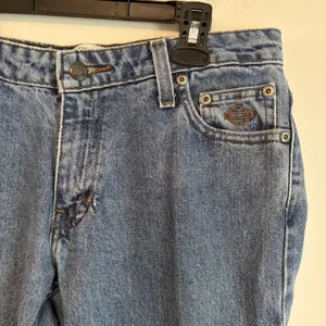 Harley Davidson Blue Denim Jeans 2‎ Regular Biker Casual Western motorcycle FLAW thumbnail 3