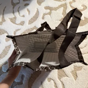 Lululemon Gray Patterned Small Reusable Shopping Tote Bag NEW thumbnail 2