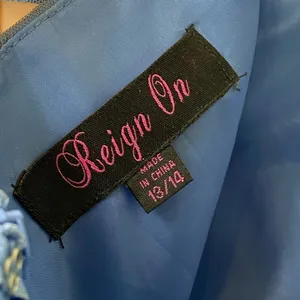 Reign On Blue & Black Dot Circle Pattern Tulle Strapless Formal Mini Dress 13/14 thumbnail 7