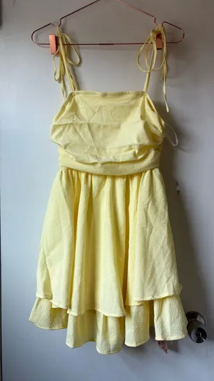 SheIn Raccolta Carta Yellow Sundress Mini thumbnail 1