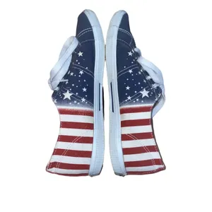 Superga USA Flag Sneakers Womens 10‎ Canvas Lace Up Americana Red White Blue thumbnail 7