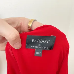 [Anthropologie] Bardot Red Mave Halter Neck Maxi Dress Low Back Ruched Slit 12 thumbnail 13