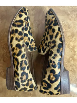 Madewell The Frances Leopard Calf Hair Loafers Women's Size 9 Animal Print Flats thumbnail 5