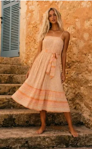 BILLABONG Wish For You Sleeveless Midi Sundress In Pink Dream Size Small thumbnail 1