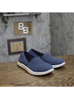 NWT Clarks Breeze Stretch Cloudsteppers Slip-On Loafer 26182066 Navy Blue 6W thumbnail 9