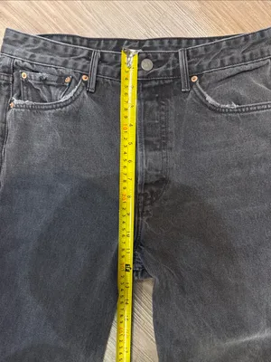 GRLFRND Mica High Rise Straight Jeans 28 Lights Off Distressed Black $248 thumbnail 7
