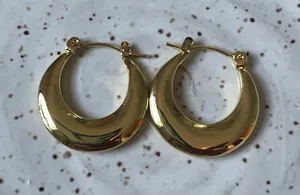 18k gold plated hoop earrings thumbnail 1