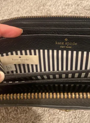 Kate Spade Black Leather Wristlet thumbnail 5