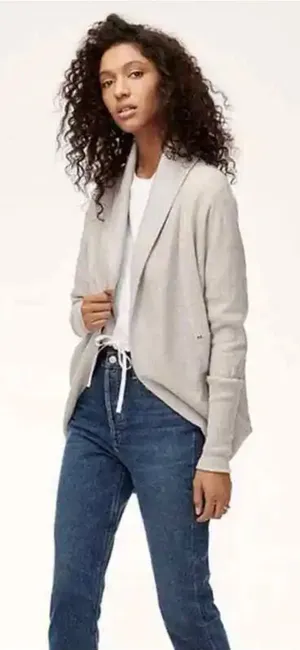 ARITZIA WILFRED Diderot Cardigan in Cream/Grey Size Small‎ thumbnail 1