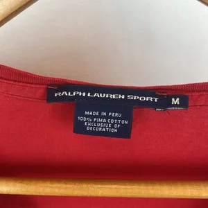 Ralph Lauren Red Long Sleeve V Neck Tee Shirt M thumbnail 4