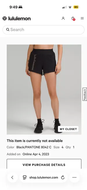 Lululemon Hotty Hot Shorts 4" thumbnail 5
