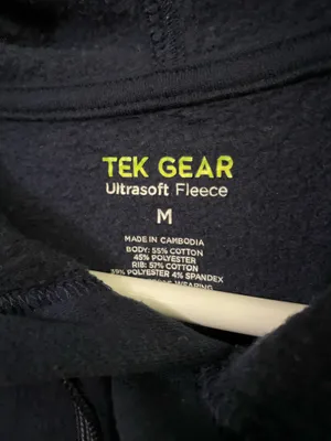 tek gear Men's Blue Pullover Hoodie with Kangaroo Pocket thumbnail 3