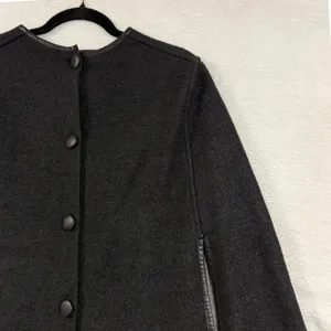 Helene Berman S Black Wool Blend‎ Buttoned Cape Coat Cloak Posh Elegant Winter thumbnail 5