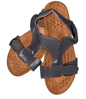 Comfort Sandals Women 9 Grey Adjustable Strap Minimalist Casual thumbnail 1