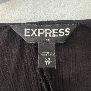 Express Women Dress Black V-Neck Sheer Sleeve Mini Size Extra Small thumbnail 3