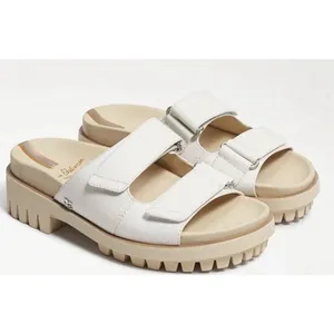 NEW Sam Edelman Eliana White Leather Lug Sole Slide Sandals Size 11 thumbnail 3