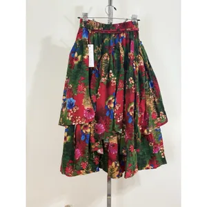 Vintage Women’s Maxi Skirt Floral Boho Layered Festival Whimsigoth Size XS NWT thumbnail 5