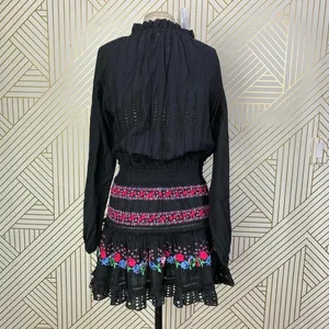 MISA Los Angeles Manuela‎ Dress Black Embroidered thumbnail 7