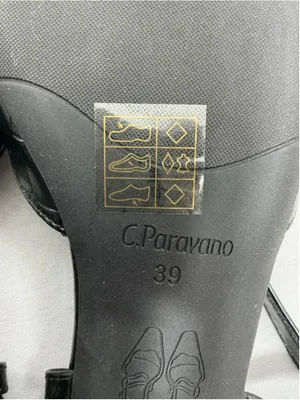 Womans NWOT C Paravano Slipon Slides Flat Black 8/8.5 Slingback Pointed Toe thumbnail 7