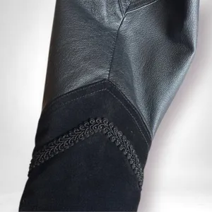 Vintage Worthington Black Leather Long Coat Petite Large thumbnail 8