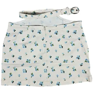 WeWoreWhat Cut Out Skirt Watercolor Ditsy Ivory Multi‎ Floral Mini WWDB94 Size S thumbnail 2