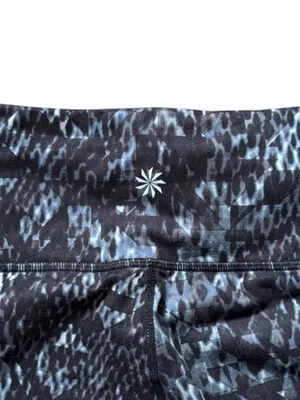 Athleta Chaturanga Legging Black & Gray Snake-Print Size Large Athleisure Sporty thumbnail 4