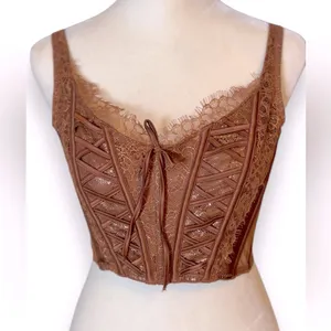Victoria's Secret Brown Gold Festival Concert Corset Size M NWT thumbnail 2