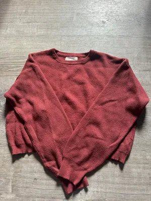 PacSun Maroon Cropped Sweater thumbnail 1