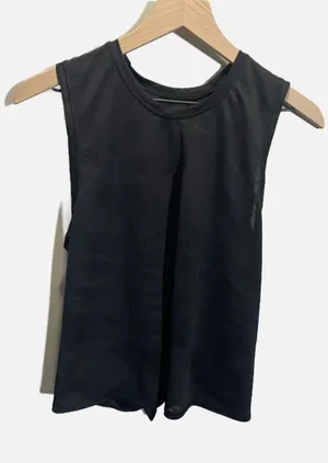X by Gottex Tank Top Womens Medium Black Camo Mesh Tie Back Activewear Gym Yoga‎ thumbnail 1