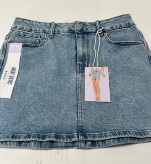 Wax Jean Light Wash Denim Mini Skirt thumbnail 1