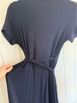 Lulus Navy Blue Maxi Wrap Dress thumbnail 6