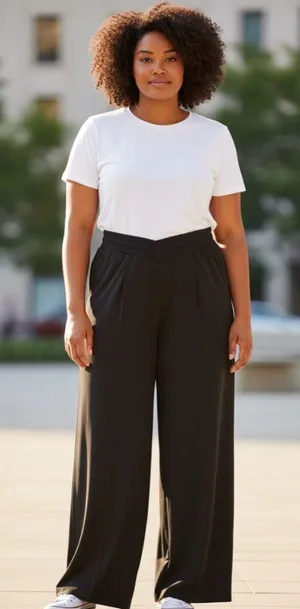 Women's Black Joggers Size 1X thumbnail 1