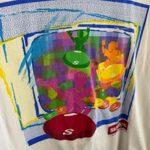 Vintage 1994 Skittles Taste The Rainbow Curk Single Stitch T Shirt Men Large USA thumbnail 3