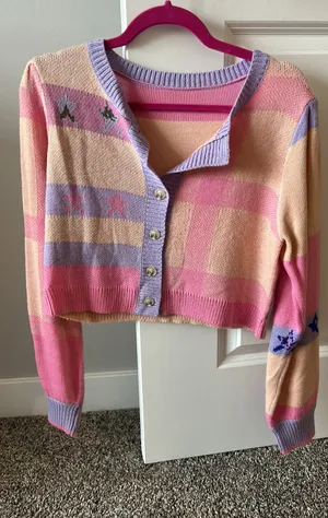 SHEIN Pink Star Sweater thumbnail 1