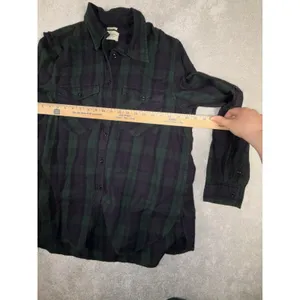 womens ralph lauren denim & supply navy green‎ plaid xl shirt Button Up Blouse thumbnail 6