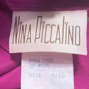 Vintage Nina Piccalino Pink Half Sleeve Pleated Fit & Flare Maxi Dress Size 10 thumbnail 4