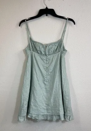 Princess Polly Of Love Mini Dress Sage Size 4 thumbnail 5
