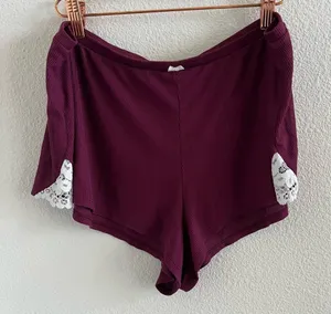 Victoria's Secret Sleep Lounge Shorts Elastic Waist High Cut Sexy Side Lace L thumbnail 1