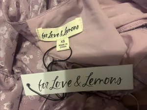 For Love and Lemons Fiji Cross Front Mini Dress in Iris size XS thumbnail 6