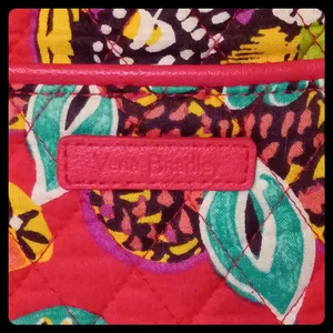 Vera Bradley Tote Bag Women Large Red Multi Floral Quilted Shoulder Handbag thumbnail 9
