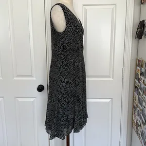Chaps trumpet hem polka dot sleeveless midi dress thumbnail 11
