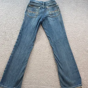 Ariat B4 Relaxed Girls Medium Wash Bootcut Jeans Size 14 Adjustable Waist thumbnail 2