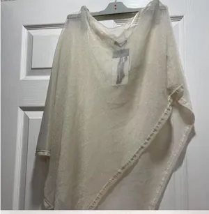 Glitter poncho shimmer small White Size M thumbnail 2