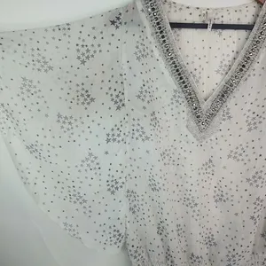 Studio Y L Whimseygoth White Silver Stars Beaded Top thumbnail 4