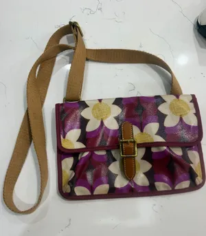 Fossil Floral Crossbody Bag in Purple, Cream and Yellow thumbnail 1