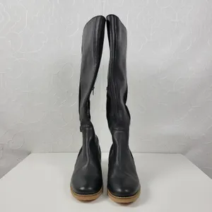 Lucky Brand Timinii Womens Riding Boots Size 10 Black Leather Suede Knee-High thumbnail 10