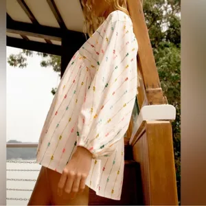 Zara Colorful Multicolor Dotted V-Neck Mini Dress Romper thumbnail 3