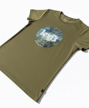 Levi's‎ Olive Green Crewneck Graphic Tee with Nature Print thumbnail 1