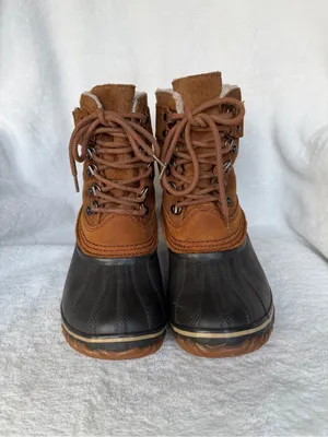 Sorel Fancy Lace II Womens Boots 6 Brown Waterproof Leather Lace Up Duck thumbnail 4