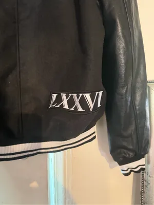 MCM women’s Black Varsity Jacket with Leather Sleeves thumbnail 4